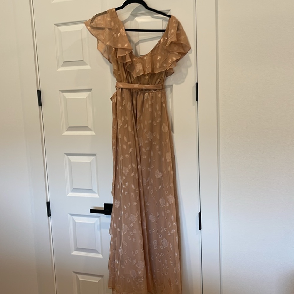 NWT Baltic Born Elegant Tan Wrap Dress - Picture 5 of 5